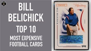 Bill Belichick Top 10 Most Expensive Football Cards Sold on Ebay November  January 2019 [upl. by Milty]