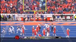 Boise State missed field goal vs TCU  11122011 [upl. by Dilisio]