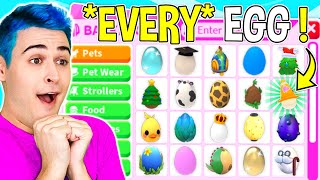 HATCHING One Of EVERY EGG EVER In Adopt Me  Roblox Adopt Me EXPENSIVE Opening Of RAREST EGGS [upl. by Pomona]