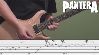 Pantera  Cowboys from Hell Solo Guitar Lesson with Tabs Music Theory and Van Halen Comparison [upl. by Rosamund]