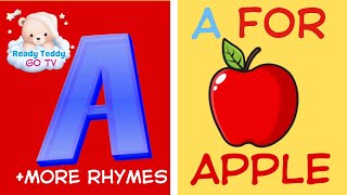 A For Apple B For Ball  more Ready Teddy Go TV Toddler Learning Videos for Babies  compilation [upl. by Andy]