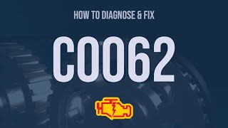 How to Diagnose and Fix C0062 Engine Code  OBD II Trouble Code Explain [upl. by Ayel]