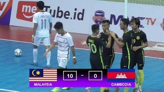 Highlights Malaysia Vs Cambodia 100 AFF Futsal Championship 2018 [upl. by Melony377]