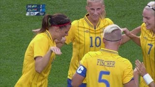 Sweden 41 South Africa  Womens Football Group F  London 2012 Olympics [upl. by Amirak763]