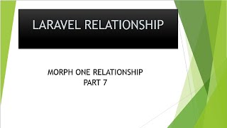 part 7 laravel morhp one relationship morphOne  laravel 8 eloquent relationships tutorial hindi [upl. by Astrix]