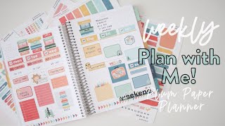 PLAN WITH ME  Plum Paper Vertical Priorities [upl. by Andaira]