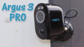 Reolink Argus 3 PRO WiFi Security Cam WireFree Battery Solar Powered HumanVehicle Smart Detection [upl. by Yeliak]