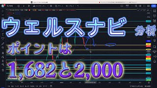 【ウェルスナビ】1682まで調整と予想サポート・レジスタンスライン解説 [upl. by Salchunas]