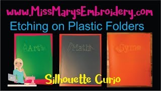 How to Etching Plastic Folders Tutorial  Silhouette Curio [upl. by Marelda]