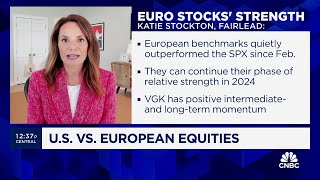 European equities beginning to outpace US says Fairlead Strategies Katie Stockton [upl. by Fleece826]