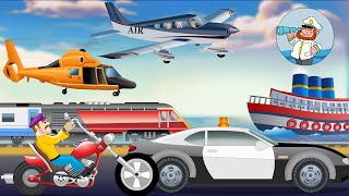 Modes of Transport for kids  Transport Vehicles  Nursery Rhymes For Children  Kids Learning [upl. by Clova664]