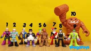 Count To 10 With Batman amp Robin imaginext batman riddler joker bane clayface [upl. by Aubry291]