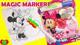 Minnie Mouse Imagine Ink Magic Marker Coloring and Shopkins Season 7 Surprises [upl. by Magna]