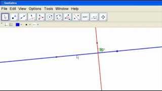 Drawing Perpendicular Lines in GeoGebra [upl. by Eelam804]