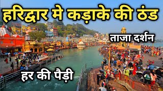 Haridwar Live Darshan Video Haridwar Video हरिद्वार में कड़ाके की ठंड [upl. by Michael]