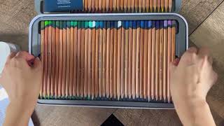 Derwent Lightfast 100 Colored Pencil Set Unboxing and Swatching [upl. by Ydnic]