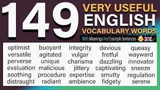 149 VERY USEFUL English Vocabulary Words with Meanings and Phrases  Improve Your English Fluency [upl. by Adnilab685]