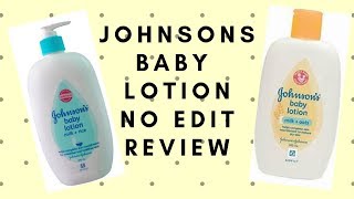 Johnsons baby lotion NO EDIT review [upl. by Tnelc]