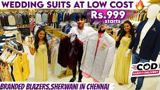 😍Wedding Suits at Low Cost  Branded Blazers Sherwani in Chennai  COD Available  Textiles India [upl. by Naesyar84]