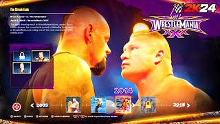 WWE 2K24 Showcase match 13 complete all objectives Brock Lesnar VS The Undertaker Wrestlemania 30 [upl. by Ennovihs]