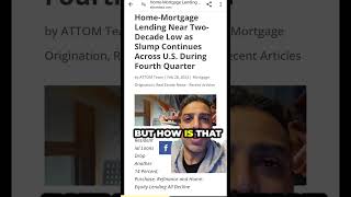 Mortgage lending hits record low in US [upl. by Anilrats800]