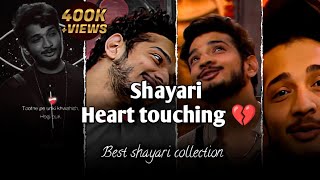 Best Munawar faruqui shayari  collection 💔 best shayari collection heart touching lines [upl. by Suollecram]