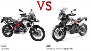 BMW F 800 GS vs KTM Adventure 790 Test specification comparison [upl. by Marj]