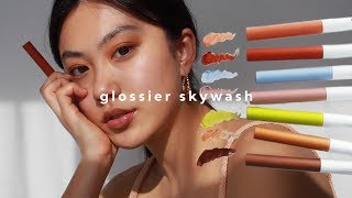 Glossier Skywash Swatches  Review  Haley Kim [upl. by Peirsen485]