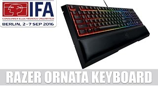 Razer Ornata Chroma Hybrid of Membrane amp Mechanical Keyboards IFA2016 [upl. by Elahcim946]