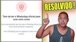 use o app oficial do whatsapp para acessar sua conta ⚠️ RESOLVIDO ⚠️Basta Fazer o Passo a Passo [upl. by Otilopih156]