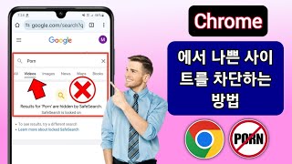 모바일의 Google Chrome에서 나쁜 사이트를 차단하는 방법  Google 크롬 웹사이트 차단 [upl. by Nalo]