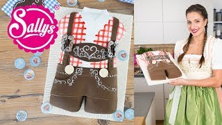 Lederhose Torte  Motivtorte  Oktoberfest  Geburtstagstorte  Sallys Welt [upl. by Livvyy]