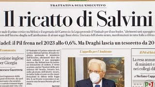 Prime pagine dei giornali di oggi 29 settembre 2022 Rassegna stampa Quotidiani nazionali italiani [upl. by Houlberg]