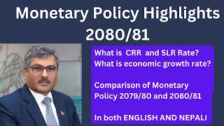 Monetary Policy Highlight 208081EnglishNepali [upl. by Ransome]