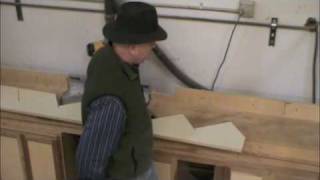 Cutting a stair stringer on a chopsaw [upl. by Odericus]