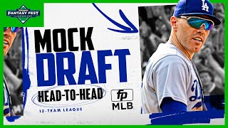 12Team HeadtoHead Mock Draft 2024 Fantasy Baseball [upl. by Holihs]