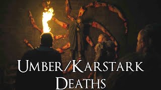 All UmberKarstark Deaths Game of Thrones Deaths Umber Deaths Karstark [upl. by Aliakam252]