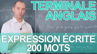 Expression écrite  200 mots  Le rappel de cours  ANGLAIS  Terminale  Les Bons Profs [upl. by Ahsram]