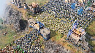 Age of Empires 4  MASSIVE HILL DEFENSE [upl. by Notyap]