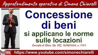 Concessione di beni si applicano le norme sulle locazioni  SENTENZA 1882024 [upl. by Valtin703]