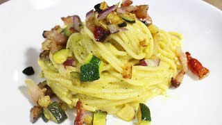 CARBONARA DI ZUCCHINE IN 1 MINUTO  ricette veloci  FoodVlogger [upl. by Eizle]