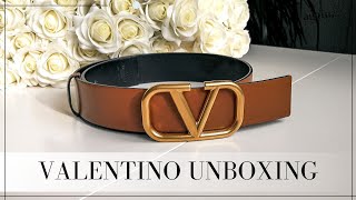 VALENTINO VLOGO BELT UNBOXING 💖 [upl. by Esinyl150]