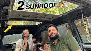 FINALLY  SCORPIO में 2 SUNROOF लग गयी  SCORPIO PRO MAX 🔥 [upl. by Dyraj]