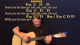 Let Her Go Passenger Strum Guitar Cover Lesson with Chords  Lyrics lethergo [upl. by Reinwald]