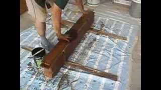 Video Timber Flooring Malaysia  Staining Chengal Belian amp Heveatech Decking [upl. by Edythe5]