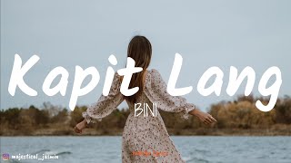 BINI  Kapit Lang Lyric Video [upl. by Isoais]