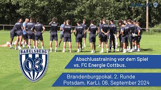 Abschlusstraining vor dem Spiel vs Energie Cottbus  nulldreitv  Brandenburgpokal 2 Runde 2425 [upl. by Riancho]