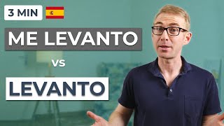 Levantar vs Levantarse A Lesson on Reflexive Verbs [upl. by Adorne]