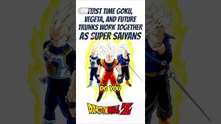 Goku Vegeta and Trunks Fight Together Epic Super Saiyan Moment [upl. by Anabel467]