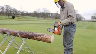 How to cut logs safely with a chainsaw  Which guide [upl. by Dihaz628]